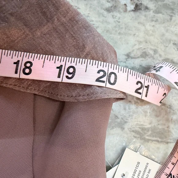 NWT SL Fashions 16W Bronze Tiered Dress Embellished Neck Cocktail Wedding Guest - Picture 11 of 13